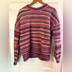 Multicolor Striped Knit Sweater